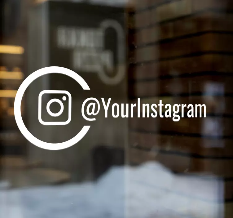 Személyre szabott instagram ablak matrica - TenStickers