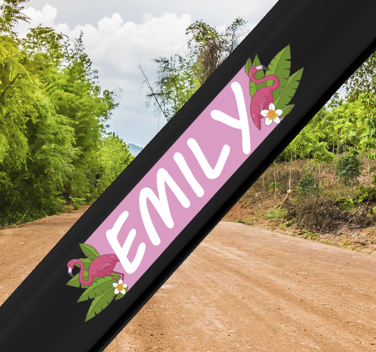 Testreszabható flamingó kerékpáros matrica - TenStickers