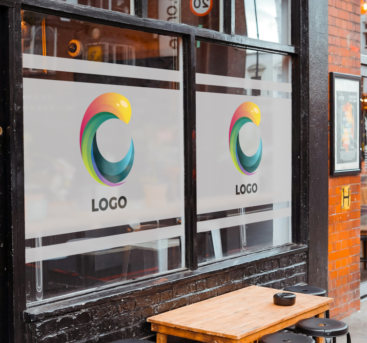 Matrica kirakat logó vetítve átlátszóra - TenStickers