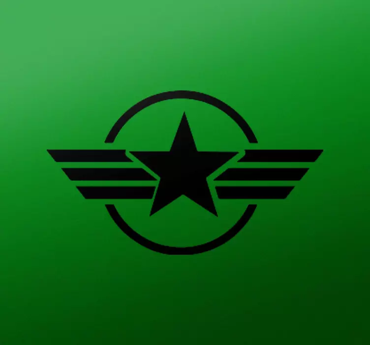 Csillag körül egy kör motorkerékpár matrica - TenStickers