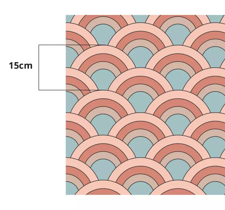 ívelt mintázatú hullámok bútor matrica - TenStickers