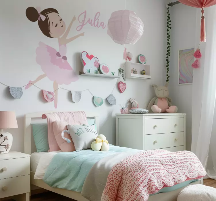 Illusztrációk matrica kis balerina - TenStickers