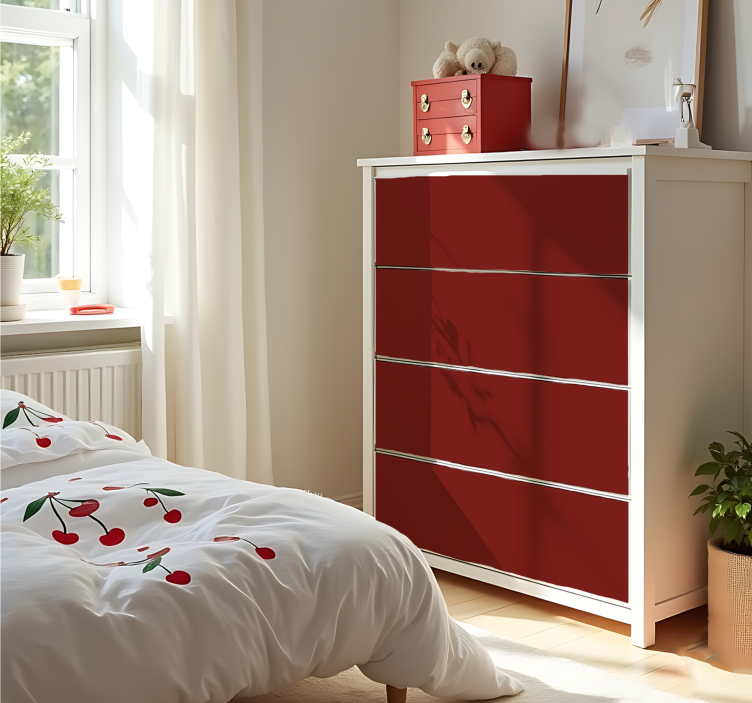 Matt cseresznyepiros egyszínű ívmatrica - TenStickers