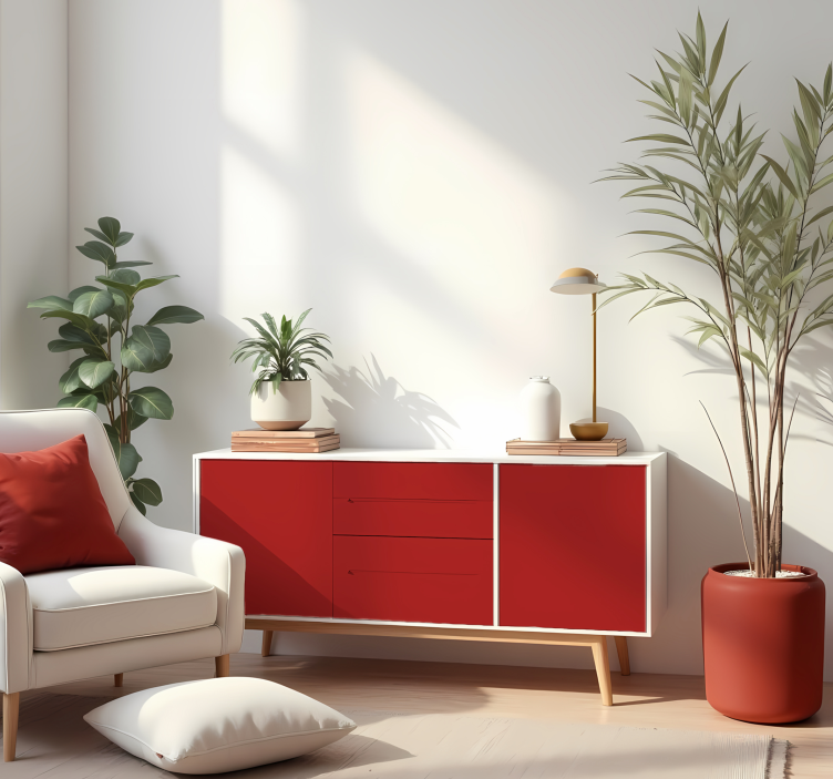 Matt piros egyszínű ívmatrica - TenStickers