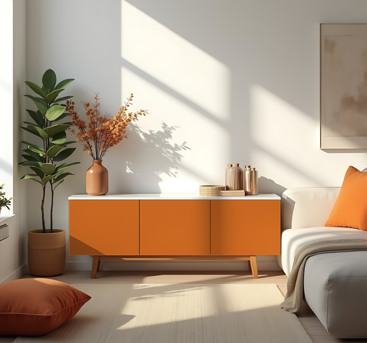 Matt narancssárga egyszínű ívmatrica - TenStickers