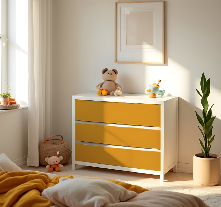 Matt sárga egyszínű ívmatrica - TenStickers