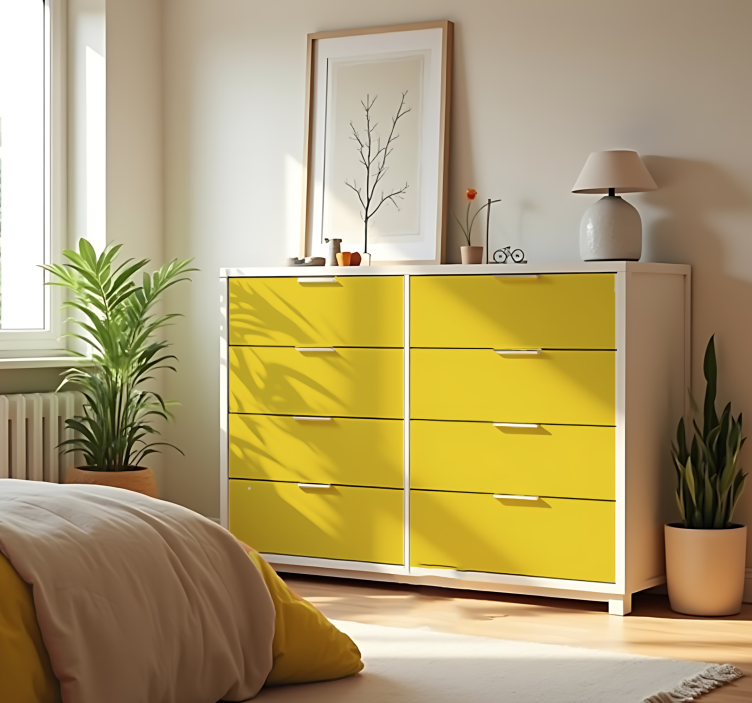 Matt élénk sárga egyszínű ívmatrica - TenStickers