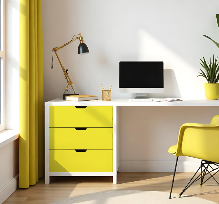 Matt világos sárga egyszínű ívmatrica - TenStickers