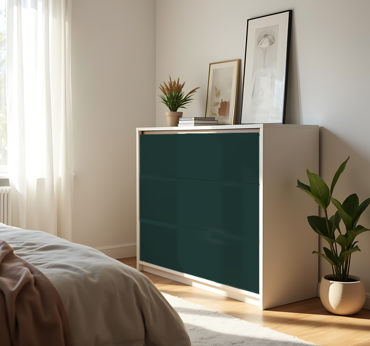 Matt sötétzöld egyszínű ívmatrica - TenStickers