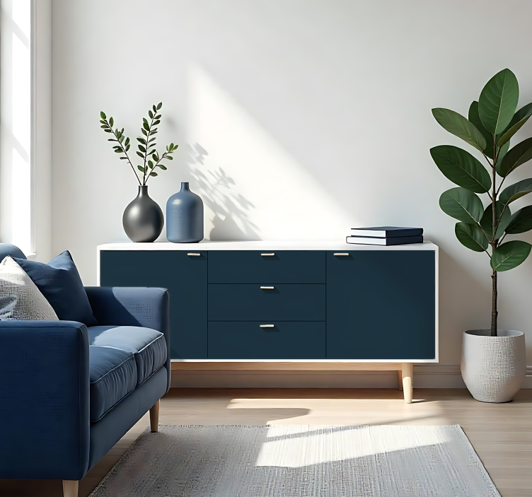 Matt sötétkék egyszínű ívmatrica - TenStickers