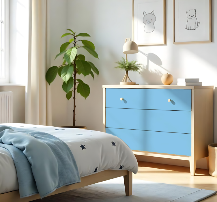 Matt égkék egyszínű ívmatrica - TenStickers