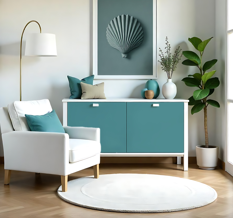 Matt sötét türkiz egyszínű ívmatrica - TenStickers