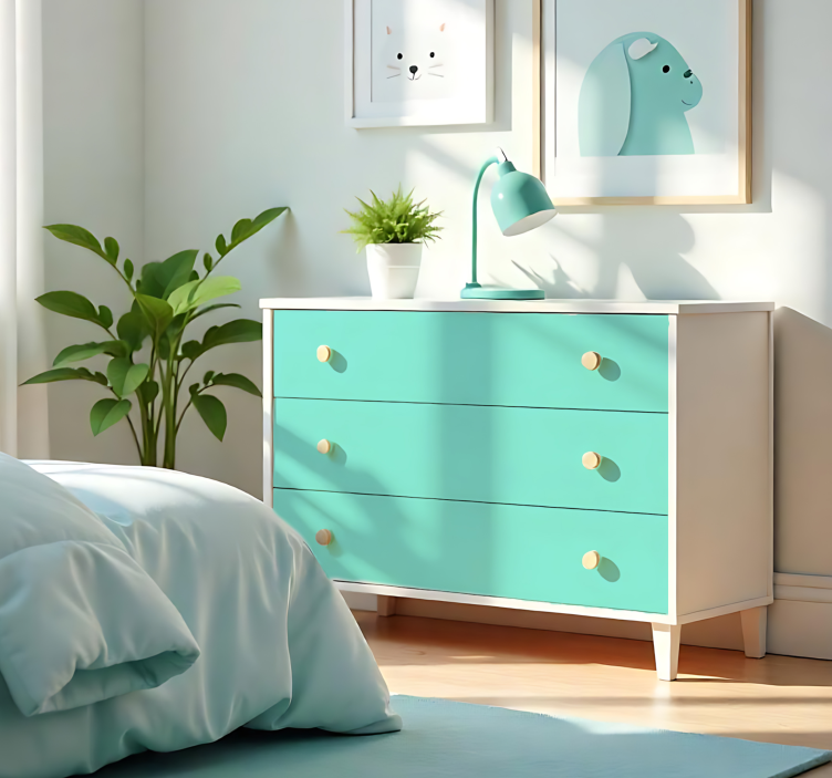 Matt világos türkiz egyszínű ívmatrica - TenStickers