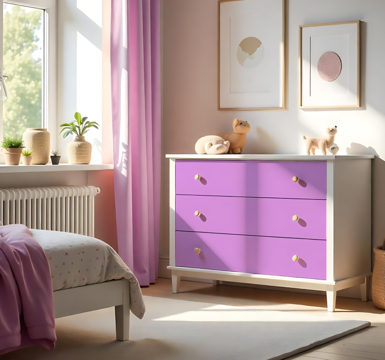 Matt rózsaszín egyszínű ívmatrica - TenStickers