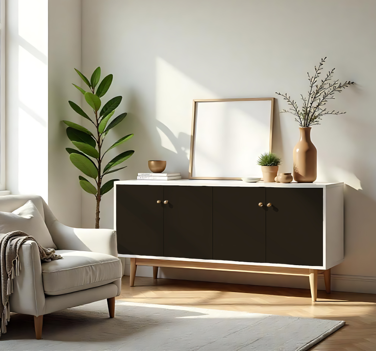 Matt sötétbarna egyszínű ívmatrica - TenStickers