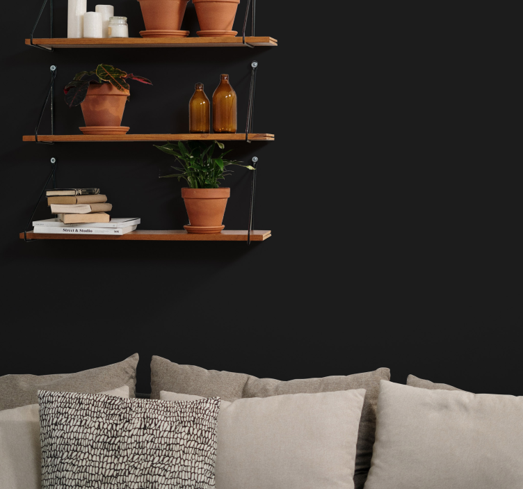 Fekete egyszínű ívmatrica - TenStickers