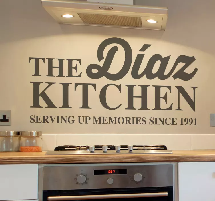 A családi konyha testreszabható fali matricája - TenStickers