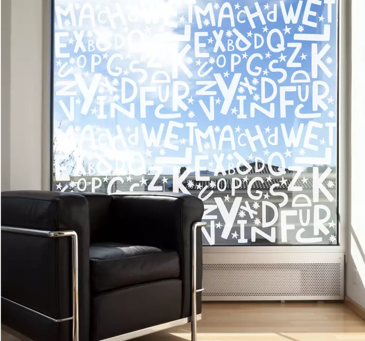 ábécé ablak vinyl matrica - TenStickers