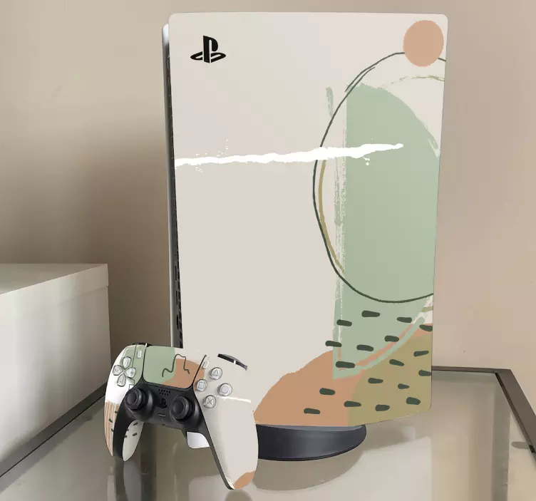 Absztrakt festett tapéta ps5 matrica - TenStickers