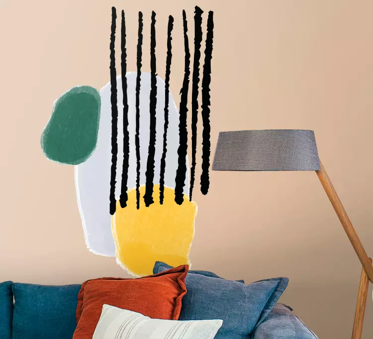 Absztrakt geometriai alakzatok fal art matrica - TenStickers