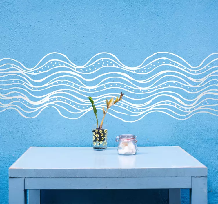 Absztrakt hullámok matrica - TenStickers