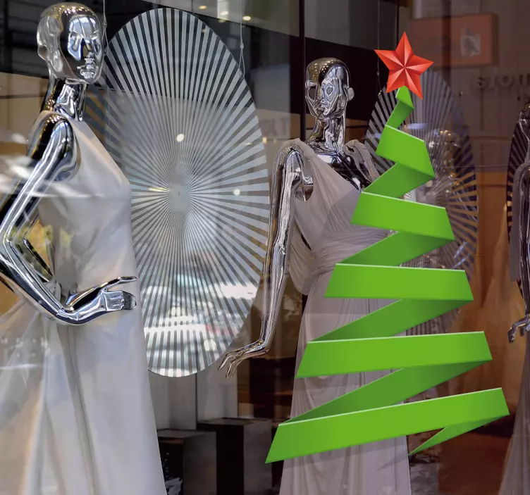 Absztrakt karácsonyfa matrica - TenStickers