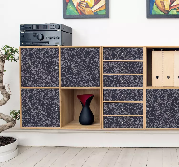 Absztrakt paisley bútor matrica - TenStickers