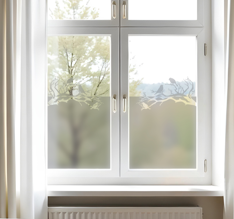 ágak madarakkal Matrica ablakok és üveg - TenStickers