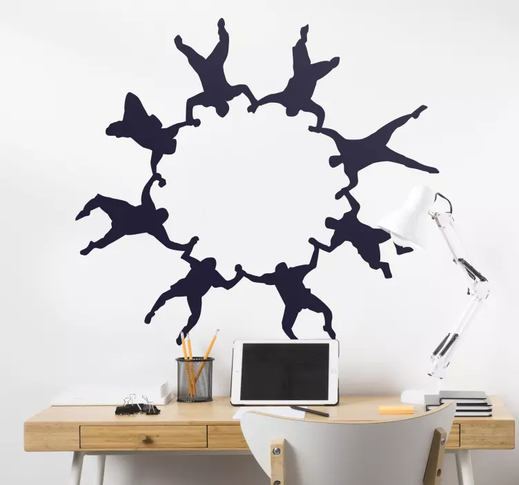 Akrobatikus sziluett kör sport matricák - TenStickers