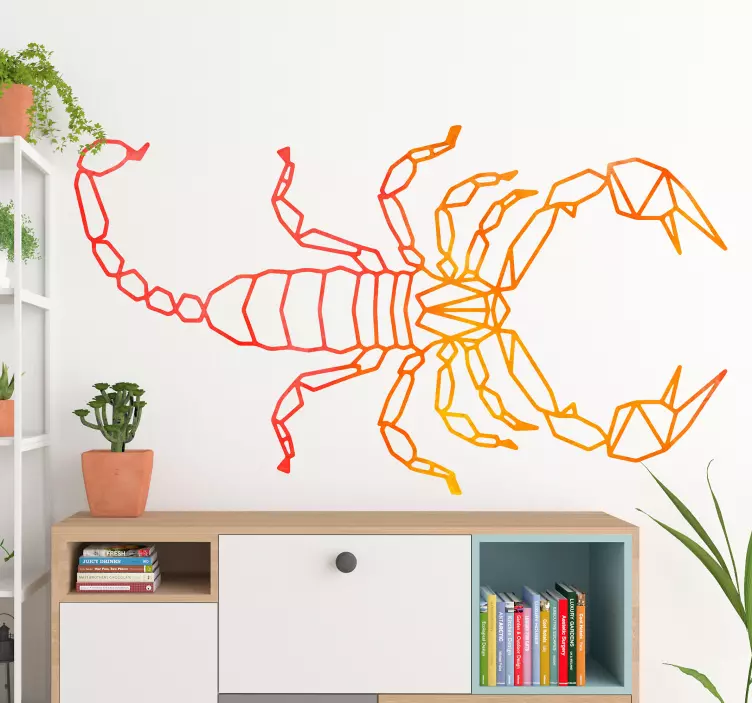 Akvarell geometriai skorpió rovar matrica - TenStickers