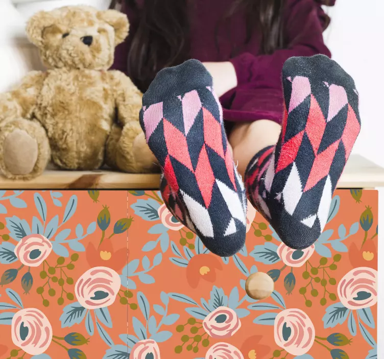 Akvarell rózsák bútor matrica - TenStickers