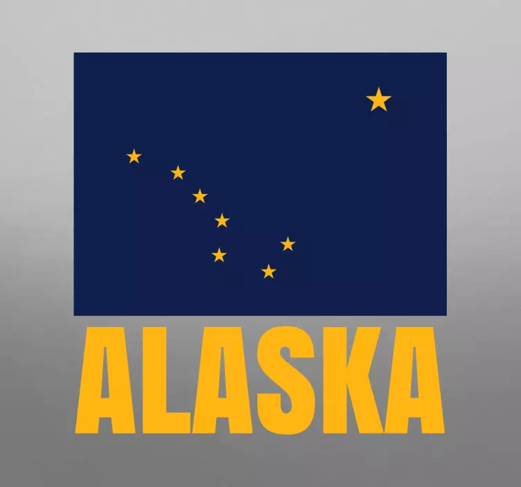 Alaska állami zászló bakelit matrica - TenStickers