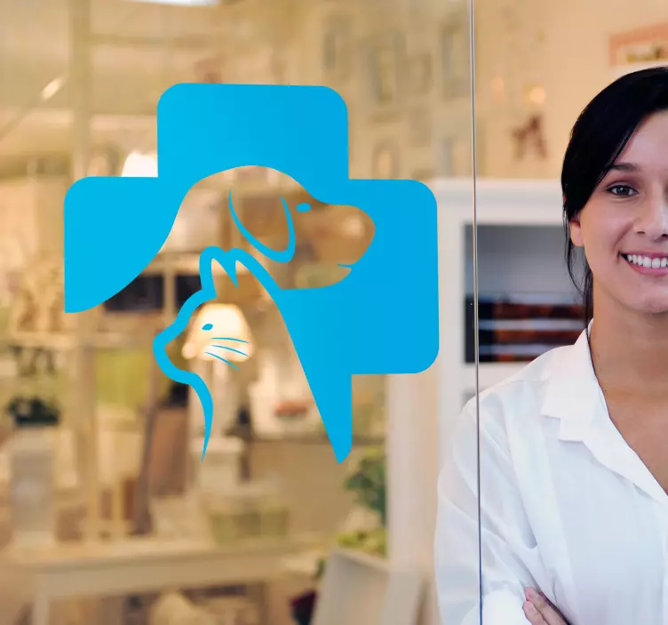 állatorvosi ablak matrica - TenStickers