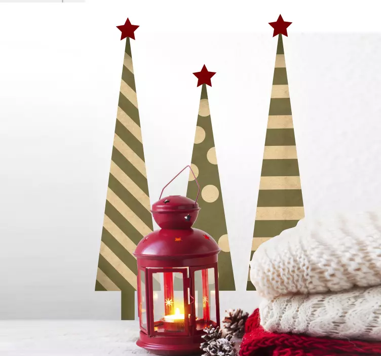 Alternatív karácsonyfák matrica - TenStickers