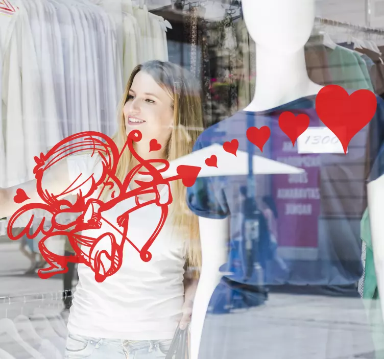 Ámor nyila valentin-napi matrica - TenStickers