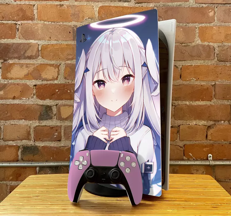 Anime lány playstation 5 matricák - TenStickers