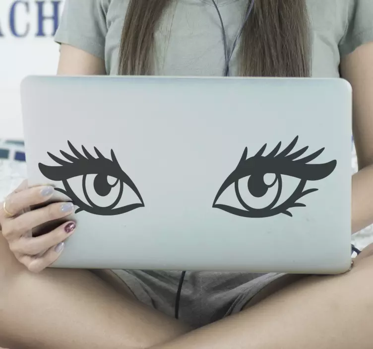 Anime eyes laptop vinyl bőrök - TenStickers