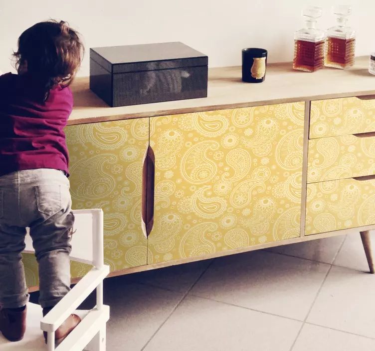 Arab paisley bútor matrica - TenStickers