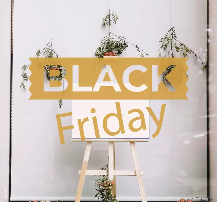 Arany fekete péntek értékesítő matricák - TenStickers