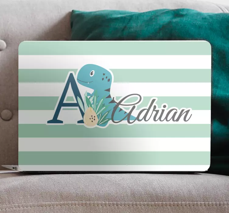 Aranyos dinoszaurusz design Matrica laptophoz - TenStickers