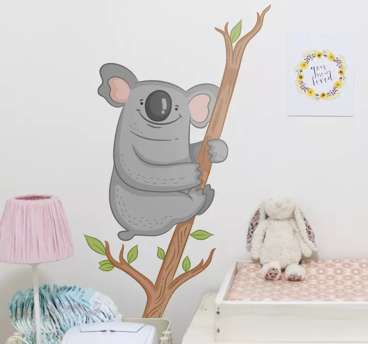 Aranyos koala mászik Kedvenc matrica háziállatokkal - TenStickers