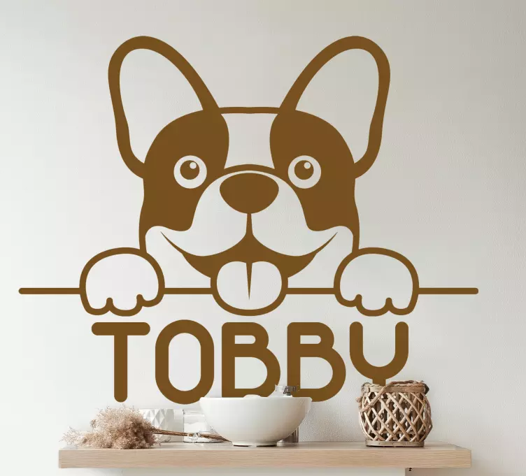Aranyos monokolor kutya kandikál a vinil matrica - TenStickers