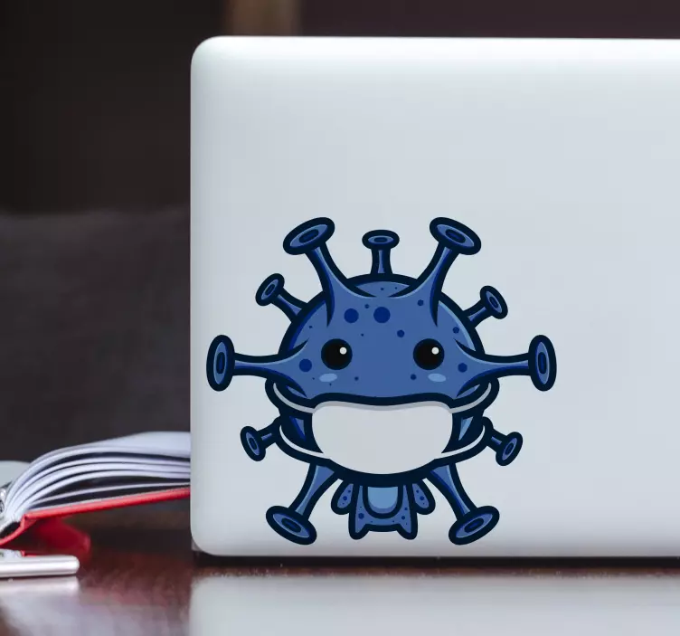 Aranyos vírus maszkok laptop bőr - TenStickers