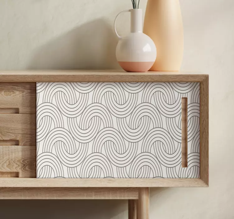 Art deco illúzió mintás bútor matrica - TenStickers