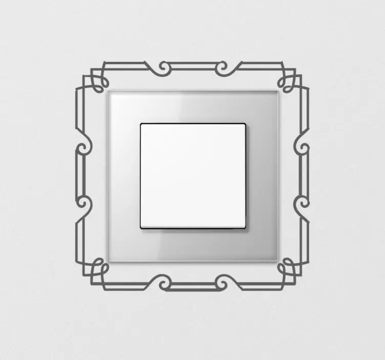 Art deco keretkapcsoló matrica - TenStickers