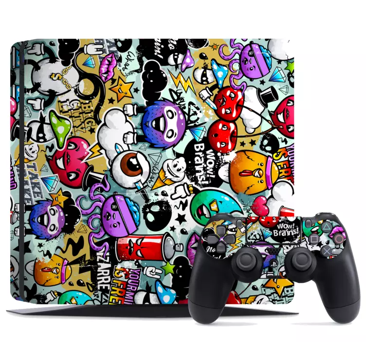Art graffiti design ps4 matricák - TenStickers