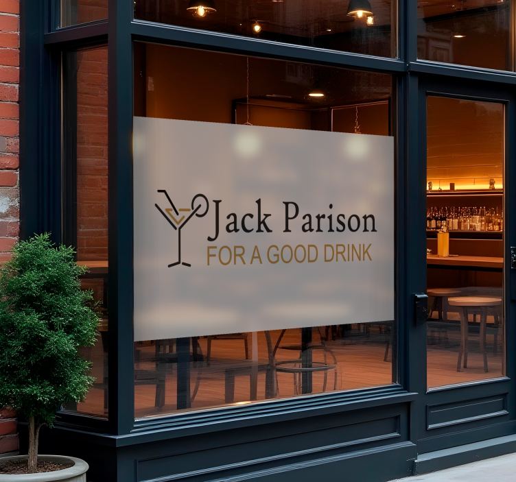 áttetsző ragasztószalag logóval matrica kirakatokra - TenStickers