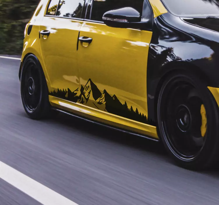 Autó hegyek autó matrica - TenStickers