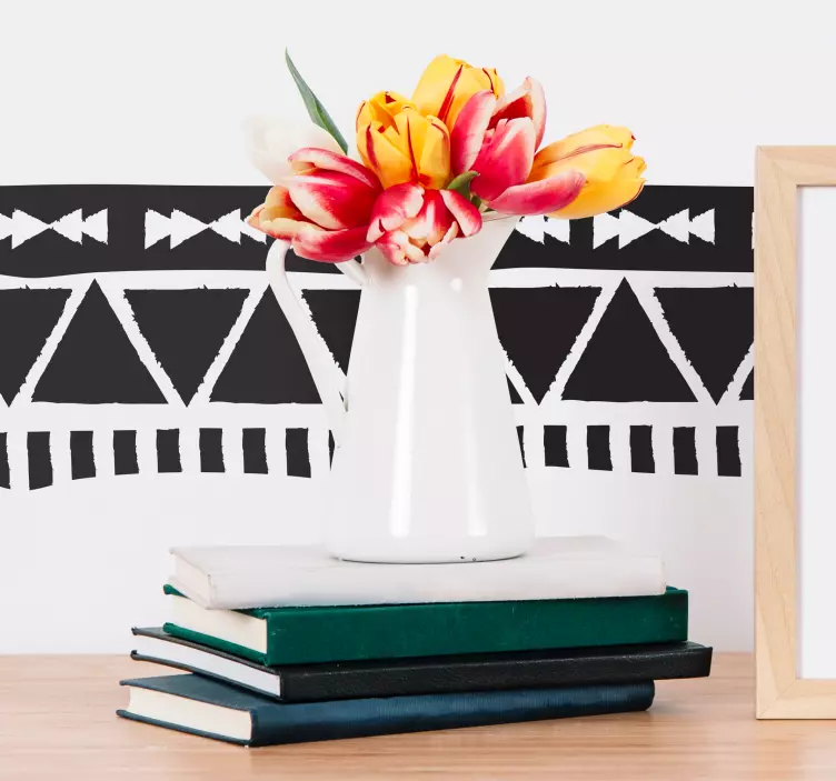 Azték szegély mintás nappali fali dekoráció - TenStickers