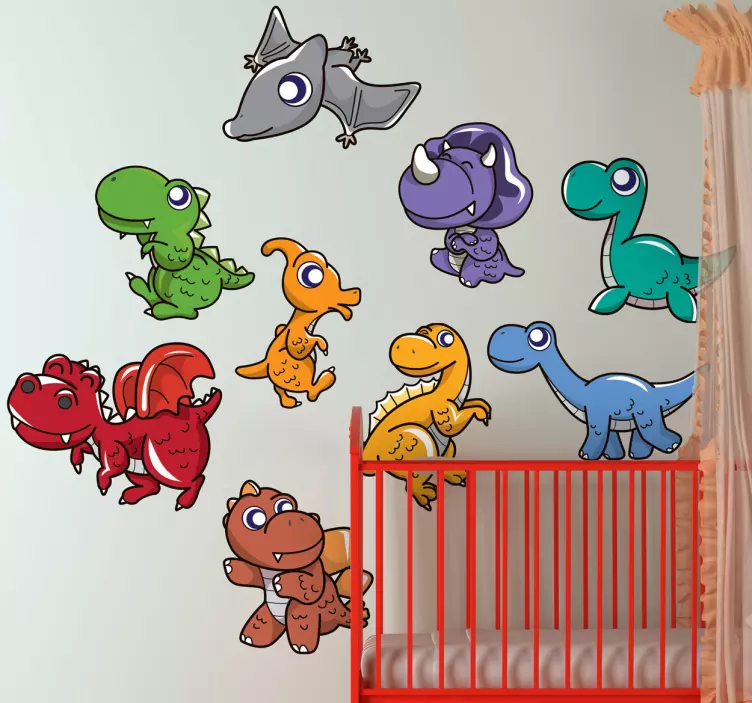 Baba dinoszaurusz matrica gyűjtemény - TenStickers